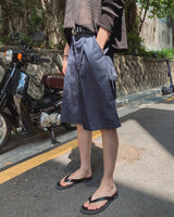 Duns One-Pleat Wide Bermuda Pants
