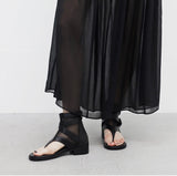 Pony open toe see-through boot sandals