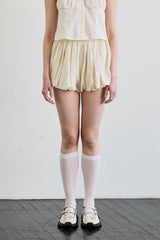 CUDDLY BALLOON SKIRT PANTS / BEIGE