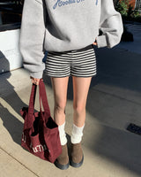 [ORIGINAL] Moerin Striped Knit Shorts Pants