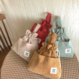 【MADE】コーデュロイポーチバッグ - レッド