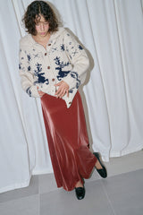 Cosmo velvet skirt_brick
