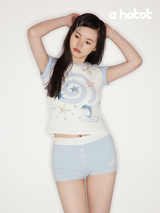 "スターフィッシュスワール"プリントTシャツ