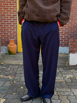 (UNISEX) ピンストライプフォーマルワイドスラックス