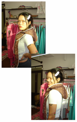 smile hood muffler brown