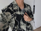 ASCLO アートオープンカラー半袖シャツ (2color)