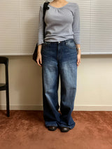 Edge denim pants
