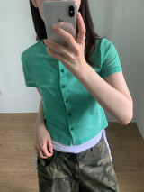 Striped mini cardigan (4color)