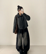 Hani cozy high neck button cardigan