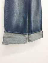 [MD Pick] ティールピーチフリースリネッドロールアップジーンズ (1 Color)