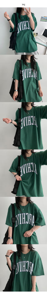 [H&L] Crack Archive Boxy Short-Sleeved T-shirt
