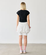 BALLOON MINI SKIRT WHITE