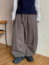 [unisex] ダラスピンタックコットンバンディングワイドパンツ