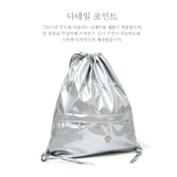 GLOSSY STRING BACK PACK_BLACK