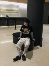 スウィート セミクロップ ショートスリーブ Tシャツ 6C
