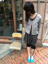 26SS★ [BAONHAUS] ポリーニ シャーリング レイヤード ノースリーブミニワンピース