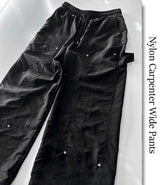 Double ni Nylon Carpenter Wide Pants