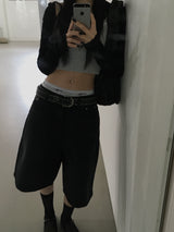 Slim hood cardigan