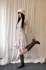 VALENTINE HAZE DRAPED MINI DRESS