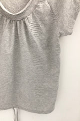 embossed shirring strap t