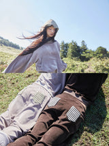 VELVET STRIPE WIDE PANTS (BROWN)