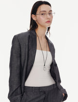 26SS★ [Premium Plating] Etreve AB(W) Knot Double Big Wave Necklace