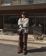 バターフルヘビーアンゴラカーディガン