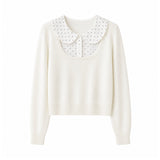Clara Dot Collar Layered Knit Top