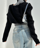 (FALL/WINTER KNIT) ニットストリッピードセミクロッピードレイヤードインナータートルネックタンク- 2 カラー
