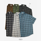 Handy Oversized Fit Checkered Short-Sleeved Shirt