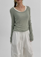 [MADE] Lojan Summer U-Neck Long Sleeve T-shirt
