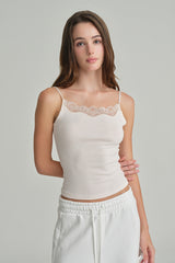 Swan lace sleeveless, Baby Pink