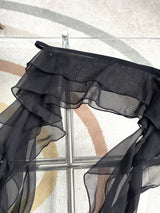 1461. Frill ruffle long chiffon layered cover sk (2color)