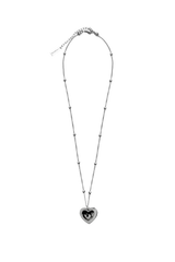 Melting heart ball-chain necklace