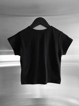 Center Shirred Round Crop Top