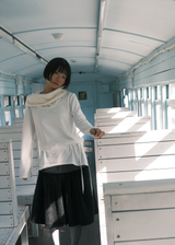 Neck Drape Top / White