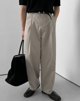 Leico Cotton One-Tuck Pants (4 Colors)