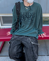 ヒドシックオーバーサイズニットロングスリーブTシャツ