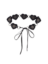 HEART LEATHER STUD BELT