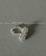 Silver Big Ribbon Ring Ring