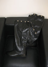 ROUND STUD BUCKLE BOOTS