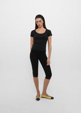 [B-BASIC] Tension Standard Slim U-Neck Short Sleeve Tee (2 SIZE)