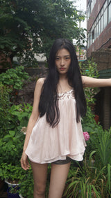 Sequin Satin Dress - Pink