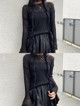 Allure Net See-through Summer Long Sleeve Knit (3 colors)