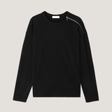 ASCLO Shoulder Zipper Rib T Shirt (3color)