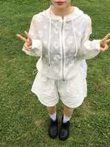 Airy Bloom Flower Zip-Up (3c)