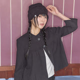 nostalgic knit beanie black
