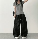 Ruzyn spandex stripe snap short sleeve hoodie