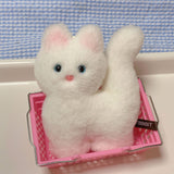 Kitty Fork Doll Keyring (cream white)