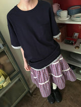 [unisex] モンゾレイヤードポケットボクシー半袖Tシャツ